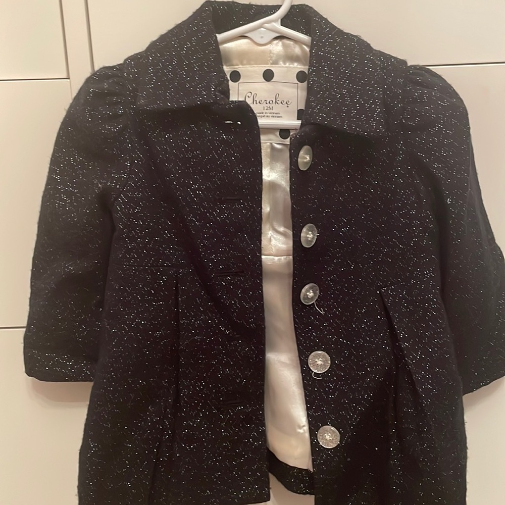 12 month old Cherokee coat with silver sparkle